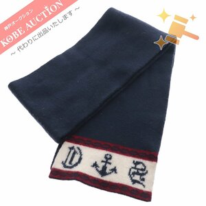 #sinakobaSINA COVA knitted muffler Short unisex navy 