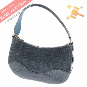 # ZAO The o- handbag shoulder bag 2WAY crocodile bag lady's blue group 