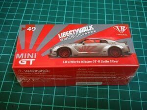 TSM MODEL 1/64 MINI GT リバティーウォーク LB★Works GT-R R35 Type1 Rear wing Ver.2 シルバー 右ハンドル NISSAN 日産