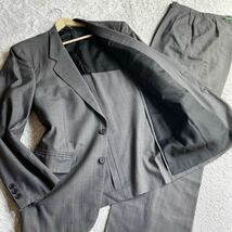 英国調◇グレンチェック『Paul Smith LONDON/ポールスミス ロンドン』美品 春夏ウール セットアップ スーツ(L)メンズ 人気デザイン◎背抜き_画像1