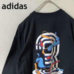 L2 adidas cut and sewn long TEE длинный рукав t рубашка сумка принт S мужской 