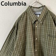 Q3 Columbia チェックシャツ　長袖　コットン　ボタンダウン　Ｌメンズ_画像1