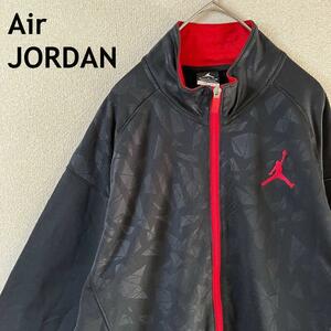 L2AIR JORDAN ジップアップジャージ柄ジャケットMメンズ ブルズカラー