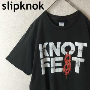 Z1 スリップノット　半袖Tシャツ　バンT 2014公演　Ｌメンズ 黒　古着