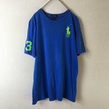 W1 ラルフローレン　ビッグポニー　半袖tシャツ Lレディース　青_画像2