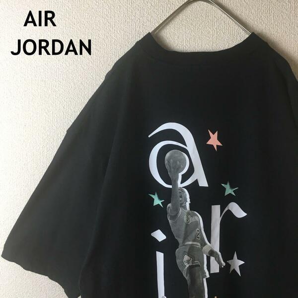 AIR JORDAN Tシャツ 半袖　バックプリント　XLメンズ　黒