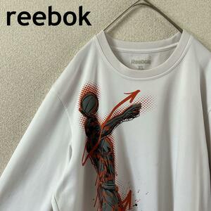 T1 Reebok tシャツ 半袖　バスケット　ドライ　XLメンズ 白