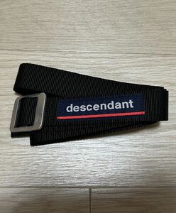 美品 DESCENDANT / ディセンダント 20AW HORIZON BELT BLACK ホライズン ベルト ブラック