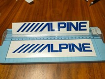 アルパイン ALPINE ステッカー 202mm×25mm 2枚セット サイズ変更・カラー変更可能_画像3