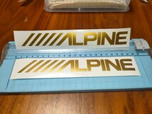 アルパイン ALPINE ステッカー 202mm×25mm 2枚セット サイズ変更・カラー変更可能 _画像4