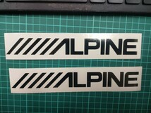 アルパイン ALPINE ステッカー 202mm×25mm 2枚セット サイズ変更・カラー変更可能 _画像5
