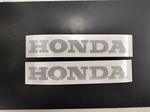 ホンダ HONDA ステッカー シルバーラメ フレーク 2枚セット 180mm×25mm サイズ・カラー・字体変更可能 タンク サイドカバー カウル等