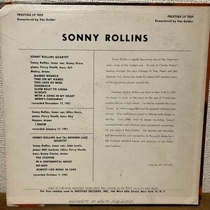 1956年USオリジ Sonny Rollins With The Modern Jazz Quartet ソニーロリンズ Mono レコード アナログ盤の画像2