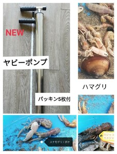 ヤビーポンプ　穴ジャコ　カメジャコ　スナモグリ　釣餌　潮干狩　うなぎ釣　黒鯛釣　チヌ