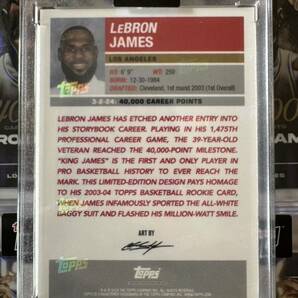 SSP!!! Variation LeBron James Time Machine 2023-24 Topps now LJ-40K 40,000 Pts LOS ANGELES LAKERS NBAレブロン レイカーズの画像4