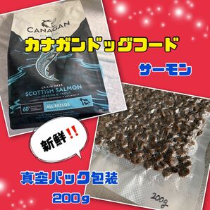 カナガンドッグフード サーモン お試し200ｇ 【新鮮★真空パック包装】賞味期限 2024.7.12