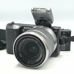 カメラ SONY NEX-5 / E18-55mm F3.5-5.6 OSS SEL1855 ミラーレス一眼レフ セット品 現状品 [1650HJ]