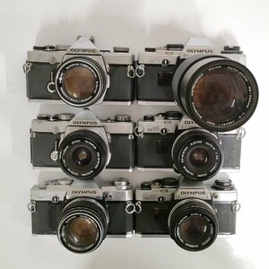 OLYMPUS OM-1 , OM-10 , OM-30 + レンズ 1.4/50 , 1.8/50 , 3.5/28 他 MF 一眼レフ 6点セット まとめ ●ジャンク品 [8782TMC]