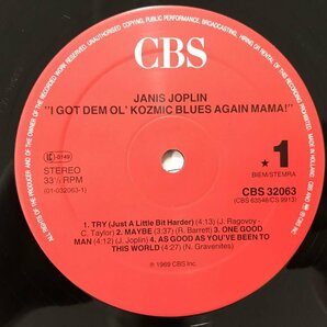 LP / JANIS JOPLIN / I GOT DEM OL KOZMIC BLUES AGAIN MAMA / オランダ盤 [6979RR]の画像3