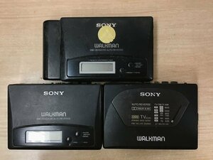 SONY WM-F181 WM-F180 ソニー カセットプレーヤー WALKMAN カセットプレーヤー ウォークマン 3点セット◆ジャンク品 [3952W]