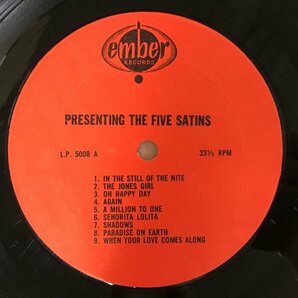 LP / THE FIVE SATINS / EMBER RECORDS PRESENTING / US盤/シュリンク [8438RR]の画像3