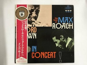 LP / MAX ROACH AND CLIFFORD BROWN / IN CONCERT! / 帯付 [9372RR]