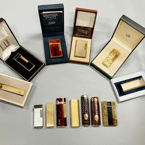 【送料無料】dunhill デュポン S.T.DUPONT カルティエ Cartier イブサンローラン CROWN TRUSSARDI 他 ブランドライター まとめ 13点の画像1