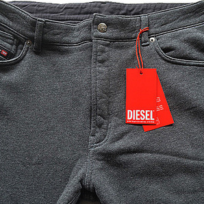 【正規品/新品】DIESEL ディーゼル スウェット・チノパンツ チャコール P-MACS 最高の履き心地/肌触り W32の画像2