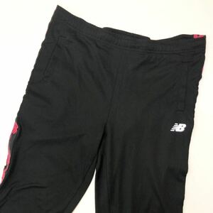 衝撃プライス！【入手困難モデル！サイズLL！】【new balance ニューバランス】サイドロゴ ジャージパンツ ブラック ピンク N-L101