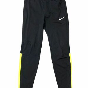 衝撃プライス！【様々なシーンで大活躍！】【NIKE ナイキ】DRY-FITジャージパンツ【サイズL】ブラック 蛍光黄色 刺繍ロゴ N-M97の画像2