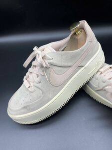 衝撃プライス！【最強スタメンの1足！】【NIKE エアフォース1セイジロー】高級スエードスニーカー/灰ピンク系/jp23.5cm