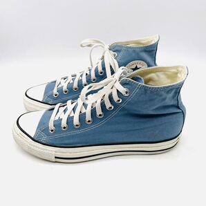 衝撃プライス！【末永く愛される王道モデル！】【CONVERSE オールスターウォッシュドキャンバスハイ】上質スニーカー/水色/jp27.5cmの画像2