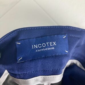 美品 INCOTEX インコテックス センタープレステーパードパンツ ボトムス レディース 紺 ネイビー サイズ42*LC691の画像6