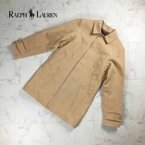 RALPH LAUREN ラルフローレン コットン100% ステンカラーミディアムコート レディース アウター ベージュ サイズ9*NC502