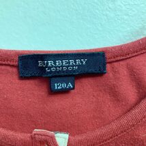 BURBERRY バーバリー ノースリーブワンピース ノバチェック キッズ 子供服 赤 レッド ベージュ サイズ120*OC1021_画像5
