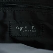 agnes b. VOYAGE アニエスベー ボヤージュ トートバッグ ドット柄 ナイロン エナメル 黒 ブラック @JG16_画像7