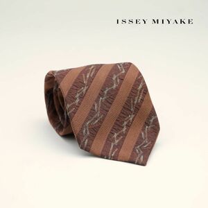 im product ISSEY MIYAKE I m Pro duct necktie total pattern stripe pattern silk 100% Brown @JG28