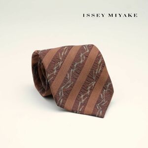 im product ISSEY MIYAKE I m Pro канал галстук общий рисунок полоса рисунок шелк 100% Brown @JG28