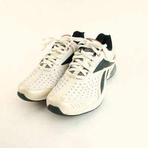 Reebok リーボック 26.0 smoothfit スニーカー レースアップ レザー エナメル 白 ホワイト 黒 ブラック/OC134