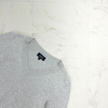 A.P.C. カシミヤ混コットン Vネック長袖カットソー トップス レディース グレー サイズS*OC480_画像2