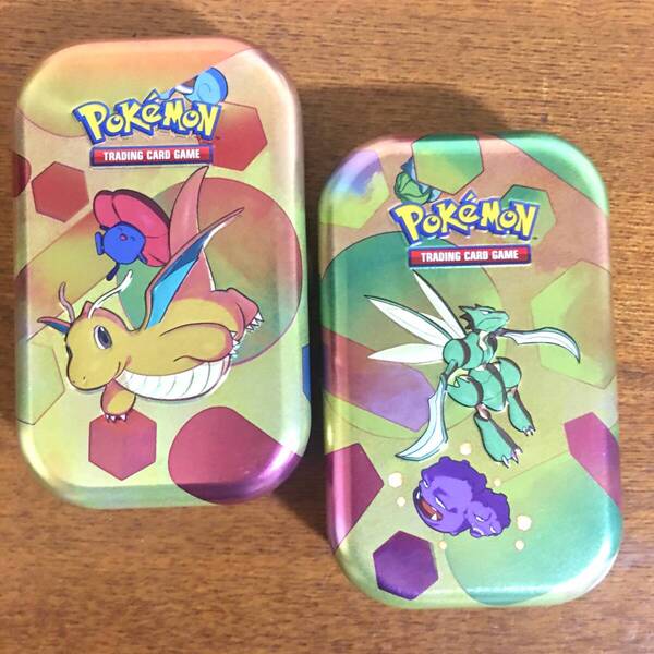 海外限定 ポケモン 151 カイリュー & ストライク ミニ 缶 tin
