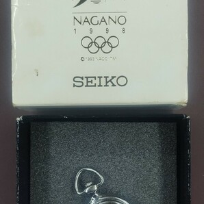SEIKO セイコー 長野オリンピック記念 ピンバッジ時計 シルバー SRLP057 五輪 動作未確認 現状品の画像1