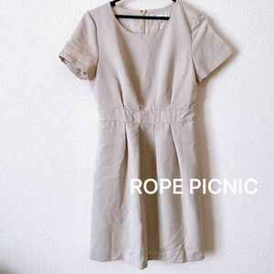 ワンピース 半袖 ひざ丈 ドレス　ロペピクニック　ROPE PICNIC　セレモニー　フォーマル　膝丈