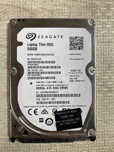 【状態:正常】HDD SEAGATE ST500LM021-1KJ152 500GB 2.5インチ 厚さ7mm