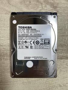 【状態:正常】HDD TOSHIBA MQ01ABD050 500GB 2.5インチ 厚さ9mm