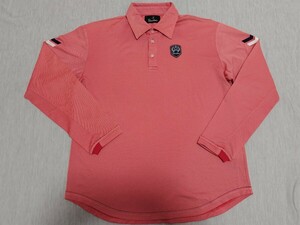 ＼送料込み！／【Paradiso】パラディーゾ メンズ 長袖ポロシャツ Lサイズ 赤 レッド ゴルフウェア GOLF スポーツ Tシャツ ブリヂストン