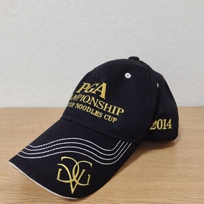 ☆美品☆【Golden valley Golf Club】ゴールデンバレー ゴルフクラブ 2014 PGAチャンピオンシップ 黒 ブラック キャップ 帽子 ゴルフウェアの画像1