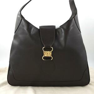 希少● セリーヌ 1765 CELINE ●大トリオンフ金具 ゴールド金具 レザー 本革 ワンショルダー ショルダーバッグ ハンドバッグ 肩掛け