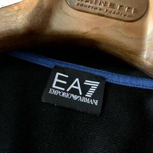 C02 美品 超人気モデル Lサイズ 『EA7 エンポリオアルマーニ EMPORIO ARMANI』ジャージ スポーツ ゴルフ セットアップ 上下 ブラックブルーの画像9