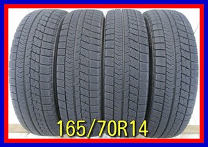 ■中古タイヤ■　165/70R14 81Q BRIDGESTONE BLIZZAK VRX スペイド マーチ ソリオ等 冬タイヤ スタッドレス ST 激安　送料無料　U884